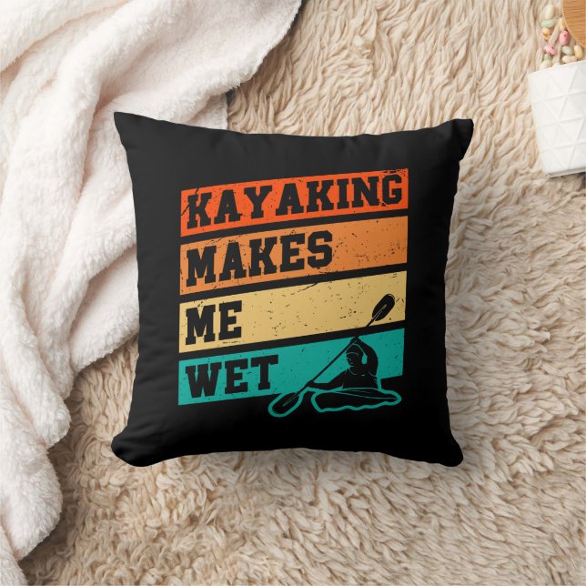 Coussin Amusant Kayak Lover Kayaking Retro River Kayaker (Couverture)