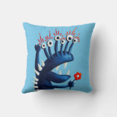 Coussin Amusant Monster Flower Blue (Verso)