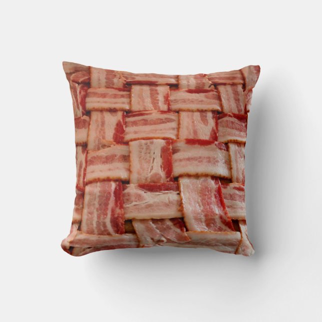Coussin Amusant Motif de viande de bacon (Recto)
