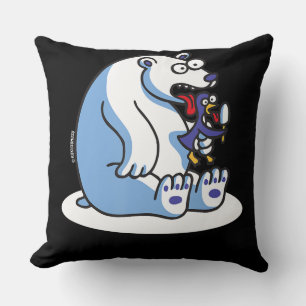 Coussin Amusant Ours Polaire Penguin Amoureux des animaux