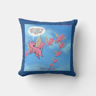 Coussin Amusant Portland Vegan Pig Jeu d'oreiller