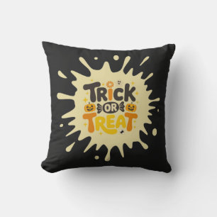 Coussin Amusant Rétro "Trick or Treat" Splash Halloween
