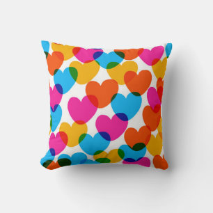 Coussin Amusant vintage amour coeur arrière - plan en pret