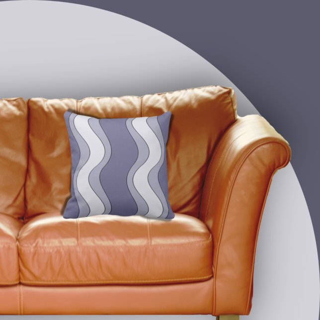Coussin Amusant Violet Onde Motif Jeu d'oreiller (Créateur téléchargé)