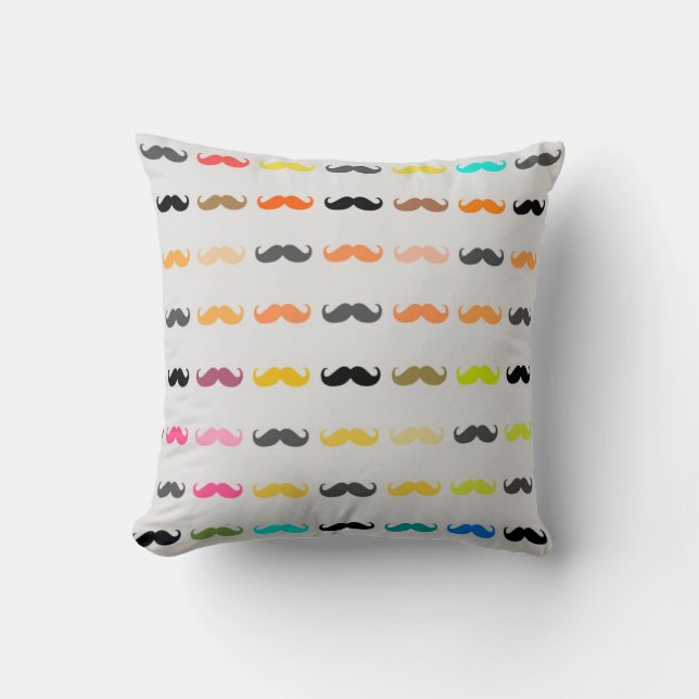 Coussin Amusante fille moustache (Recto)