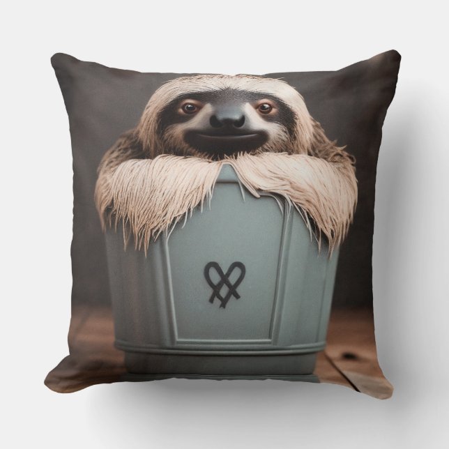 Coussin Amusante Salle de bain Décor Mur Art Sloth (Recto)