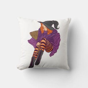 Coussin Amusante sorcière vibes sorcières halloween femme 