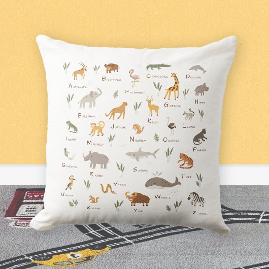 Coussin Amusants enfants ABC Animal