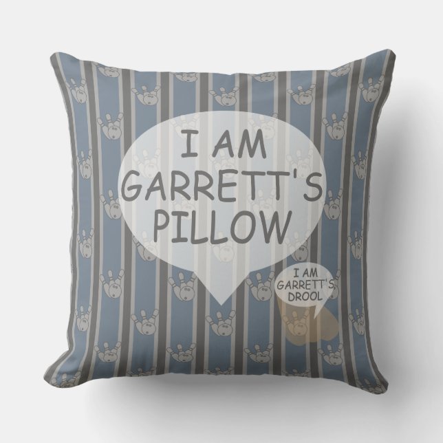 Coussin Amusants et fantaisie Bowling personnalisable (Recto)