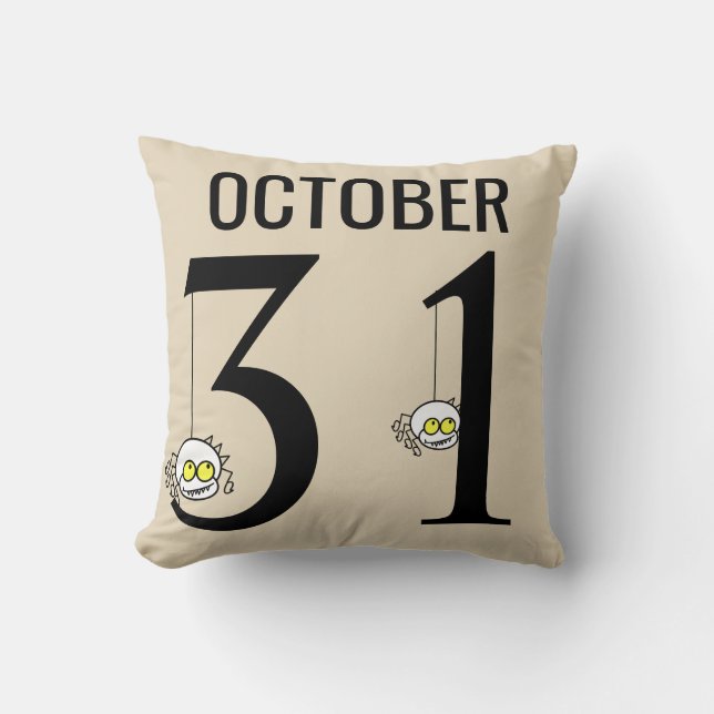 Coussin Amusants Halloween 31 octobre (Recto)