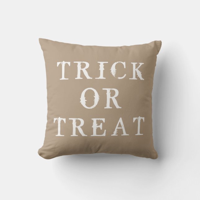 Coussin Amusants Halloween trick ou traitement (Recto)