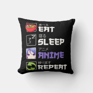 Coussin Amusants Manger Sleep Anime Répéter Anime Japon Ma