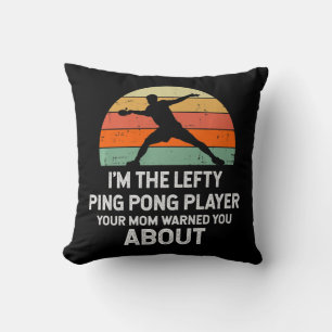 Coussin Amusants Ping Pong Table Tennis Gauche Joueur Main
