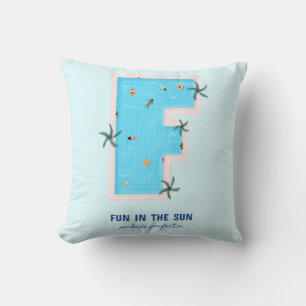 Coussin Amusement dans la piscine en forme de F du Soleil