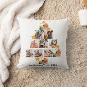 Coussin Amusement personnalisé Famille Noël 11 Photo Colla