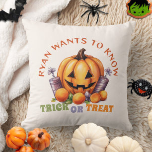 Coussin Amusements personnalisés pour Halloween Citrouille