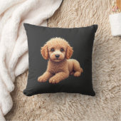 Coussin Amusing Poodle Amoureux Animaux Chiens Graphique M (Couverture)