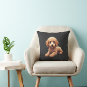 Coussin Amusing Poodle Amoureux Animaux Chiens Graphique M (Chaise)