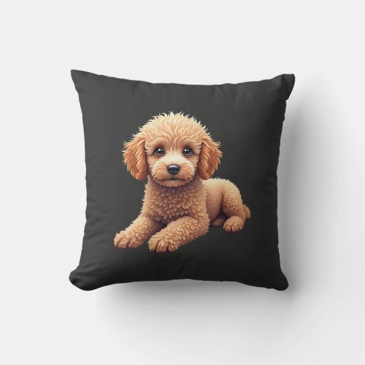 Coussin Amusing Poodle Amoureux Animaux Chiens Graphique M (Recto)