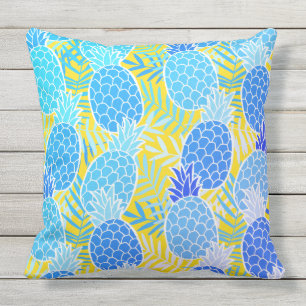 Coussin Ananas bleus