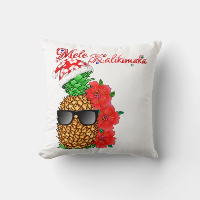 Coussin Ananas de Noël de Mele Kalikimaka (Recto)