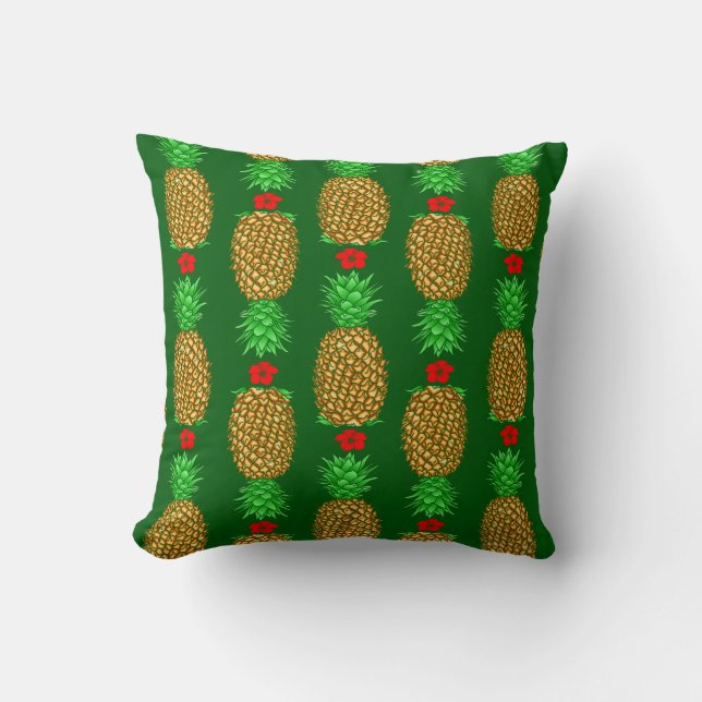 Coussin Ananas de Noël Tropical Noël chaud Noël Gre (Recto)