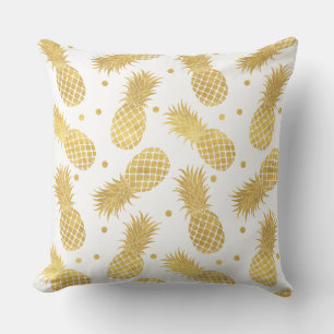 Coussin Ananas Glitzy en or