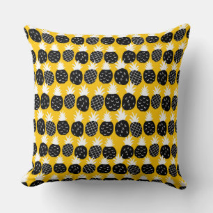 Coussin Ananas noir