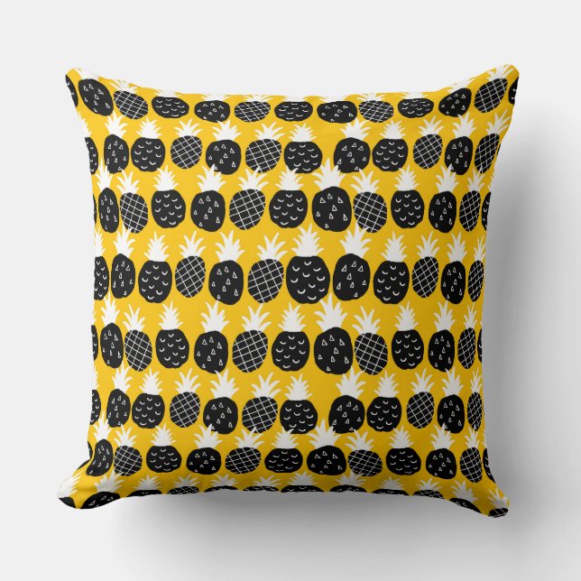 Coussin Ananas noir (Recto)