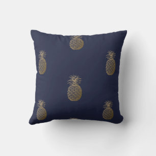 Coussin Ananas Or, Grille - Personnalisé