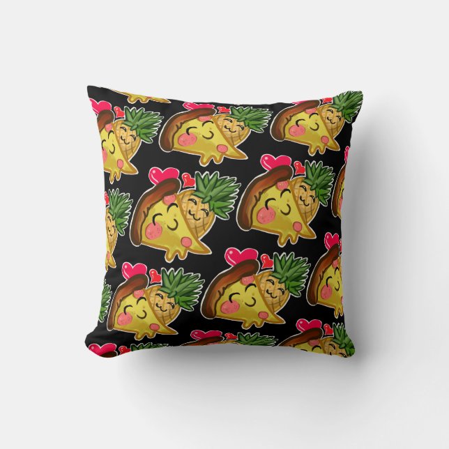 Coussin Ananas Pizza Love (Recto)