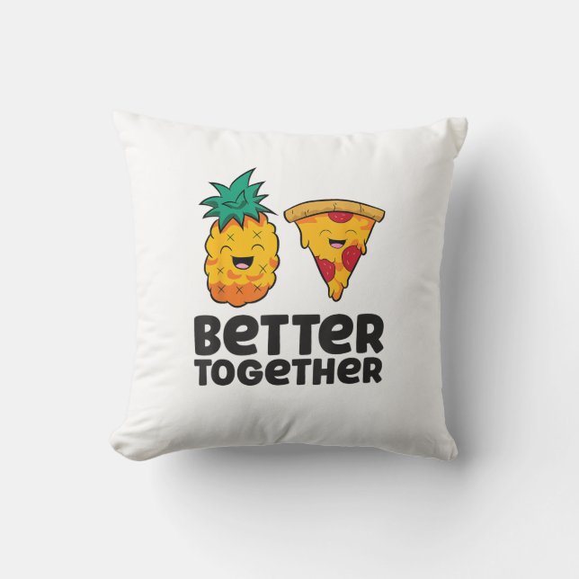 Coussin Ananas Pizza Meilleur Ensemble Graphisme Moderne (Recto)