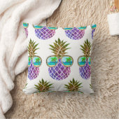 Coussin Ananas rose violet tropical (Couverture)