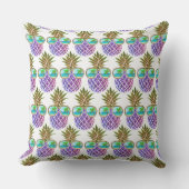 Coussin Ananas rose violet tropical (Recto)