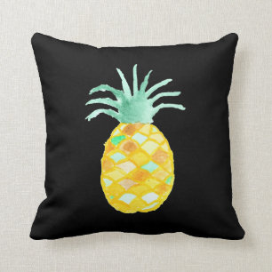 Coussin Ananas turquoise orange vert d'eau