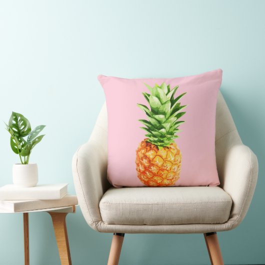 Coussin ananas, version rose (Chaise)