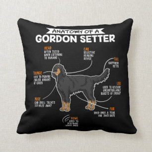 Coussin Anatomie D'Un Gordon Setter Drôle Chien Propriét