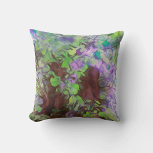 Coussin Ancien arbre Branches épaisses Couleurs vertes et