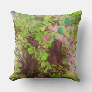 Coussin Ancien arbre Branches épaisses Magie verte et viol