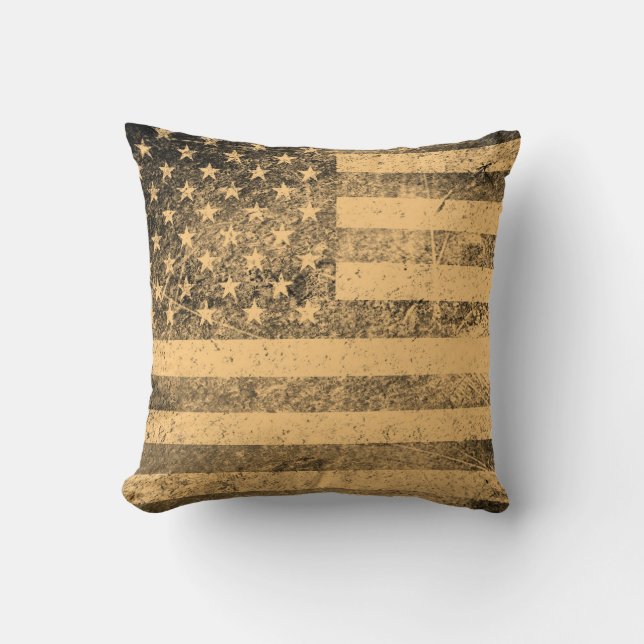 Coussin Ancien drapeau américain (Recto)
