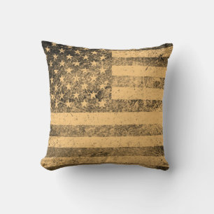 Coussin Ancien drapeau américain Grunge 2