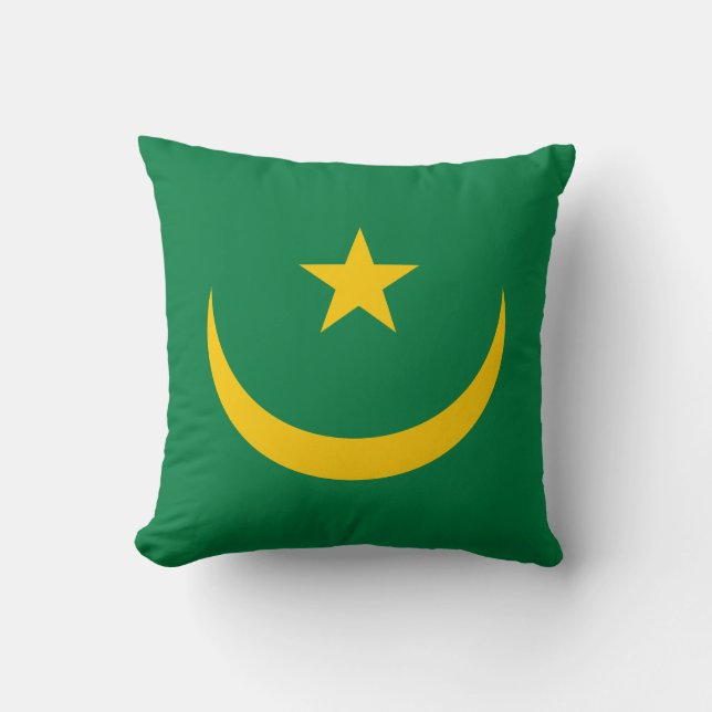 Coussin Ancien drapeau de Mauritanie (Recto)