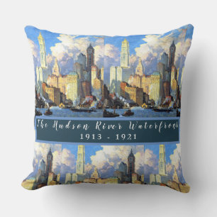 Coussin Ancien front de mer de la rivière Hudson