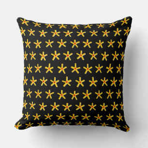 Coussin Ancien Motif égyptien Style Star v2 - Noir
