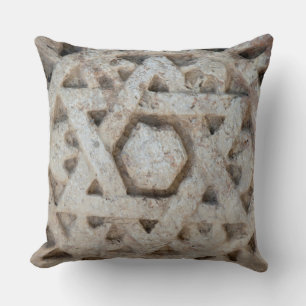 Coussin Ancienne étoile de David sculptée, Israël