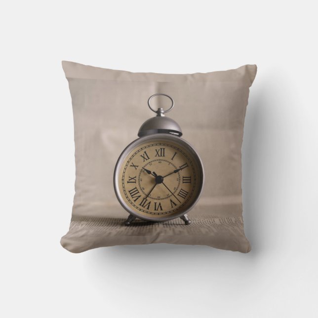 Coussin Ancienne horloge d'alarme réversible (Recto)