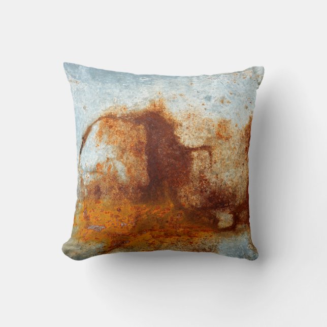 Coussin  Ancienne plaque d'acier rouillé, ancienne texture (Recto)