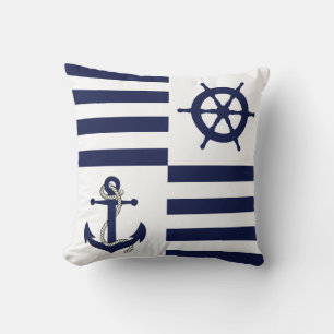 Coussin Ancrage de marine marine marine marine/roue/bande 