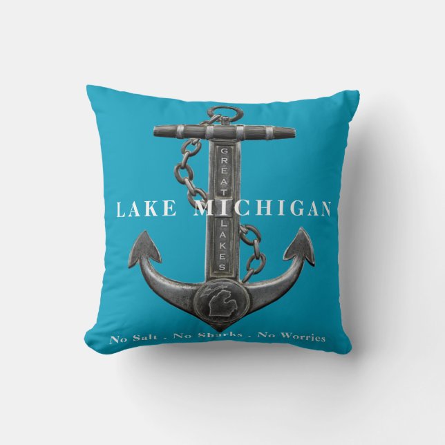 Coussin Ancrage de pirate nautique en détresse du lac Mich (Recto)