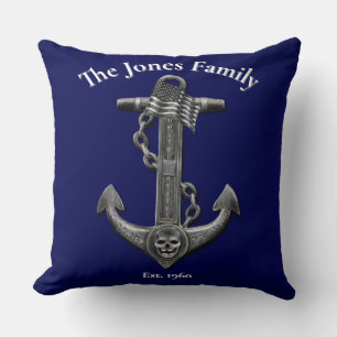 Coussin Ancrage en détresse nautique drapeau américain per
